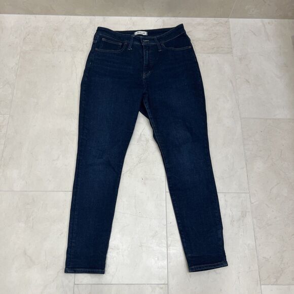 Madewell Size 30 Jeans Curvy High-Rise Skinny Blue EUC - Picture 1 of 10